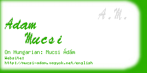 adam mucsi business card